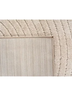 Teppich In-/Outdoor Kurzflor Skandi 3D-Design Polypropylen Balkon in Beige