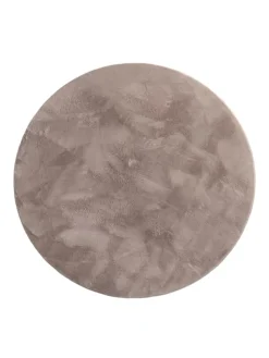 Teppich Kurzflor waschbar Einfarbig Wohnzimmer in Taupe