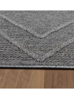 Teppich Outdoor Flachgewebe Boho-Muster Polypropylen Küche in Grau