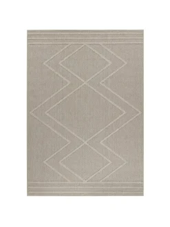 Teppich Outdoor Flachgewebe Boho-Muster Polypropylen Küche in Beige