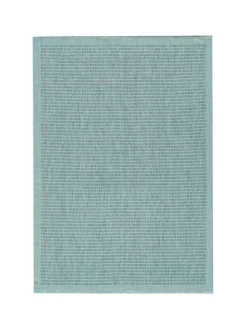 Teppich Outdoor Flachgewebe Uni-Farbe Polypropylen Balkon in Blau