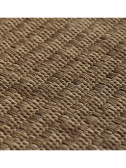 Teppich Outdoor Flachgewebe Uni-Farbe Polypropylen Balkon in Braun