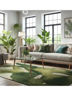 Teppich Sand Forest in grün