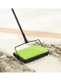 Teppichkehrer in Grün/ Schwarz - (B)28 x (H)105 x (T)19 cm
