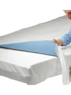 Textilfaser Matratzenschutz wasserdicht/kochfest 2er-Pack in weiss