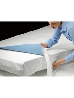 Textilfaser Matratzenschutz wasserdicht/kochfest 2er-Pack in weiss