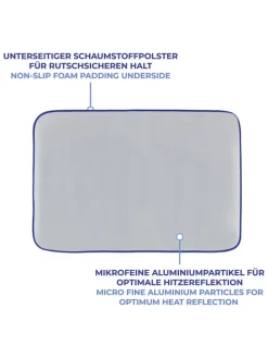 Thermal-Bügelmatte in Grau - (L)65 x (B)100 cm