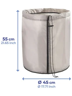 Thermo Pflanztopf-Sack in Beige - (H)55 x Ø 45 cm