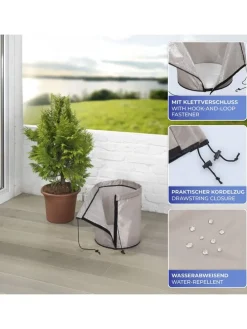 Thermo Pflanztopf-Sack in Beige - (H)40 x Ø 30 cm