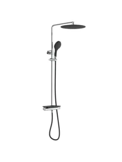 Thermostat Duschset GRANDE VITA in Chrom/Schwarz