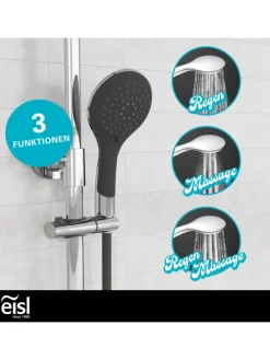 Thermostat Duschset GRANDE VITA in Chrom/Schwarz