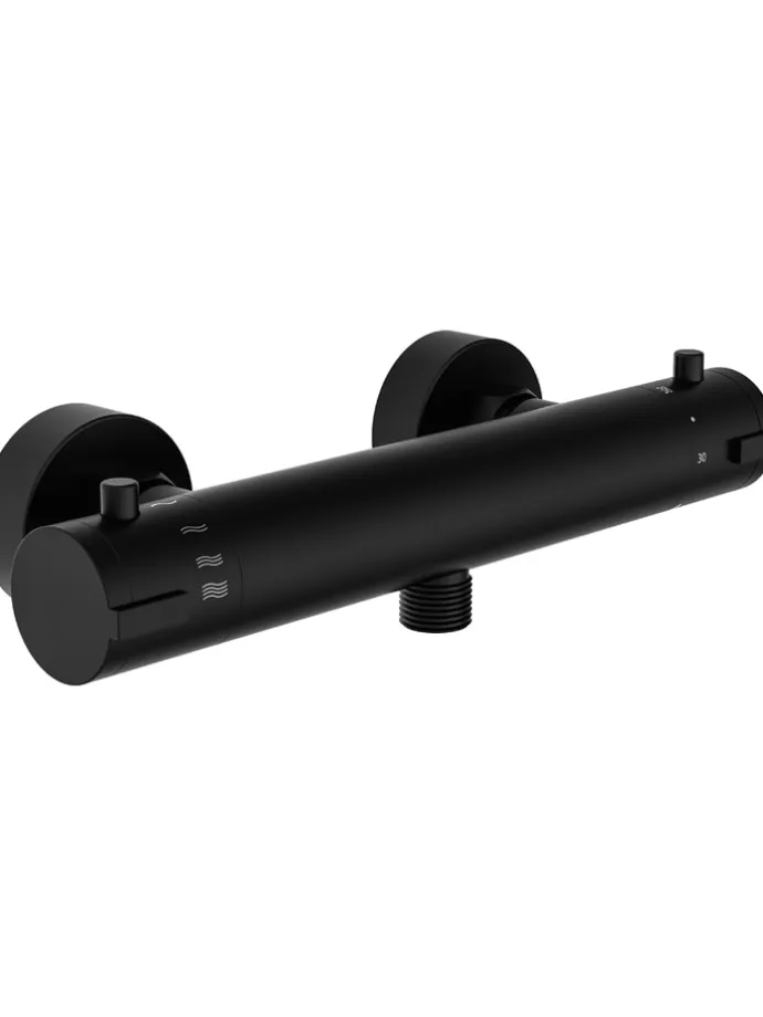 Thermostat-Duscharmatur "London" in Schwarz