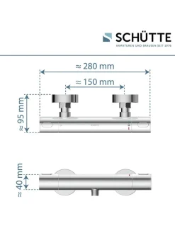 Thermostat-Duscharmatur ''Monza'' in Chrom