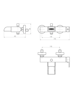 Thermostat-Wannenfüllarmatur 