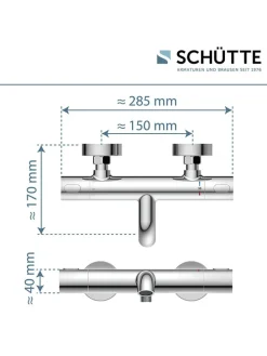 Thermostat-Wannenfüllarmatur ''Monza'' in Chrom