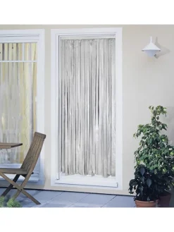 Thermo-Türvorhang in Schwarz/ Silber - (L)200 x (B)90 cm