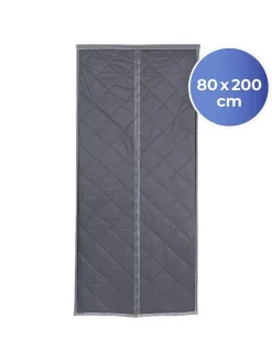 Thermo-Türvorhang in Grau - (L)200 x (B)80 cm