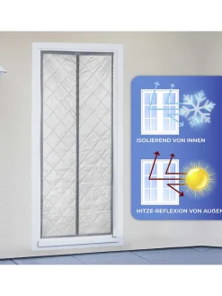 Thermo-Türvorhang in Grau - (L)200 x (B)80 cm