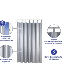 Thermovorhang in Silber - (L)200 x (B)130 cm