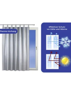 Thermovorhang in Silber - (L)200 x (B)130 cm