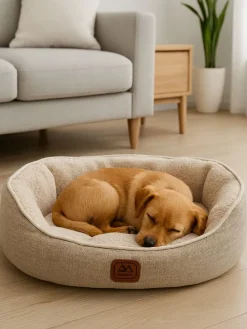 Tierbett ''Coco'' in Grau/ Beige