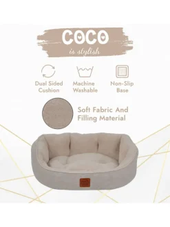 Tierbett ''Coco'' in Grau/ Beige
