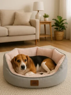 Tierbett ''Coco'' in Grau/ Rosa