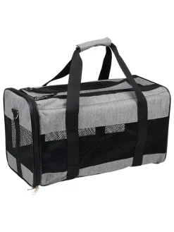 Tiertransporttasche in Grau/ Schwarz - (B)45 x (H)27 x (T)25 cm