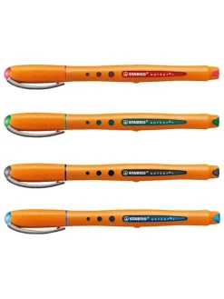 Tintenroller ''STABILO worker+ colorful'' - Medium - 4 Stück