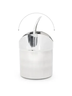 Tischabfallbehälter in Silber - (H)15,5 x Ø12 cm