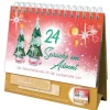 Tisch-Adventskalender mit Tannenmotiv in Rot