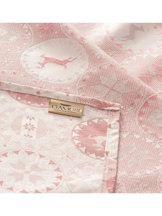 Tischdecke ''Ballcrypt'' in Rosa/ Silber