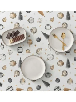 Tischdecke ''Belia'' in Grau/ Gold