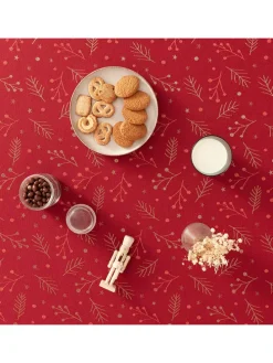 Tischdecke ''Berrie'' in Rot/ Gold