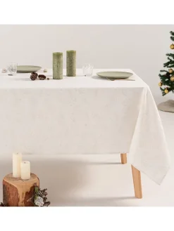 Tischdecke "Berrie" in Weiß/ Gold