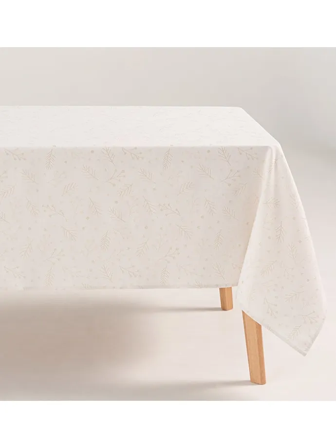 Tischdecke "Berrie" in Weiß/ Gold