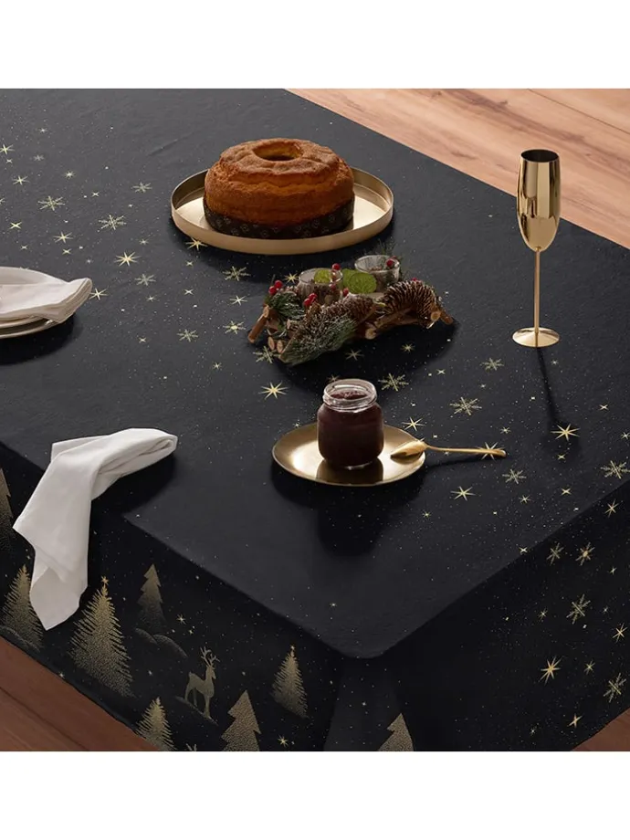 Tischdecke "Christmas Comet" in Dunkelblau