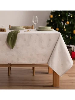 Tischdecke "Christmas Glory" in Weiß/ Rot