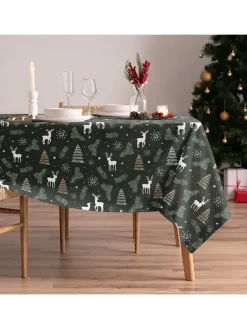 Tischdecke "Christmas Santa" in Grün