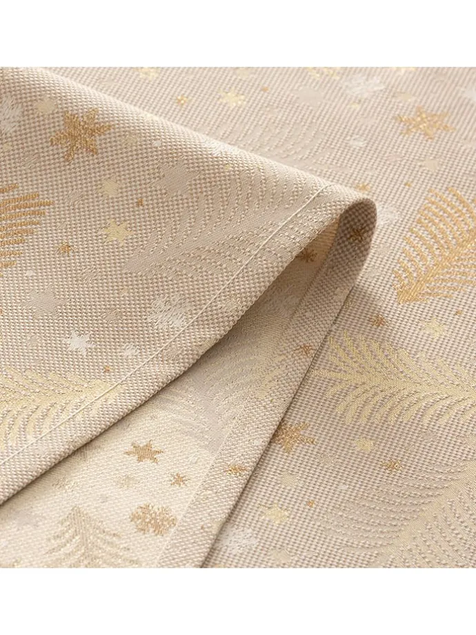 Tischdecke "Christree" in Beige/ Gold