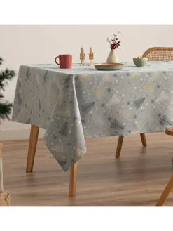 Tischdecke "Christree" in Blau/ Gold