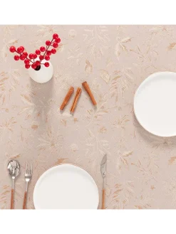 Tischdecke "Flenor" in Beige/ Gold