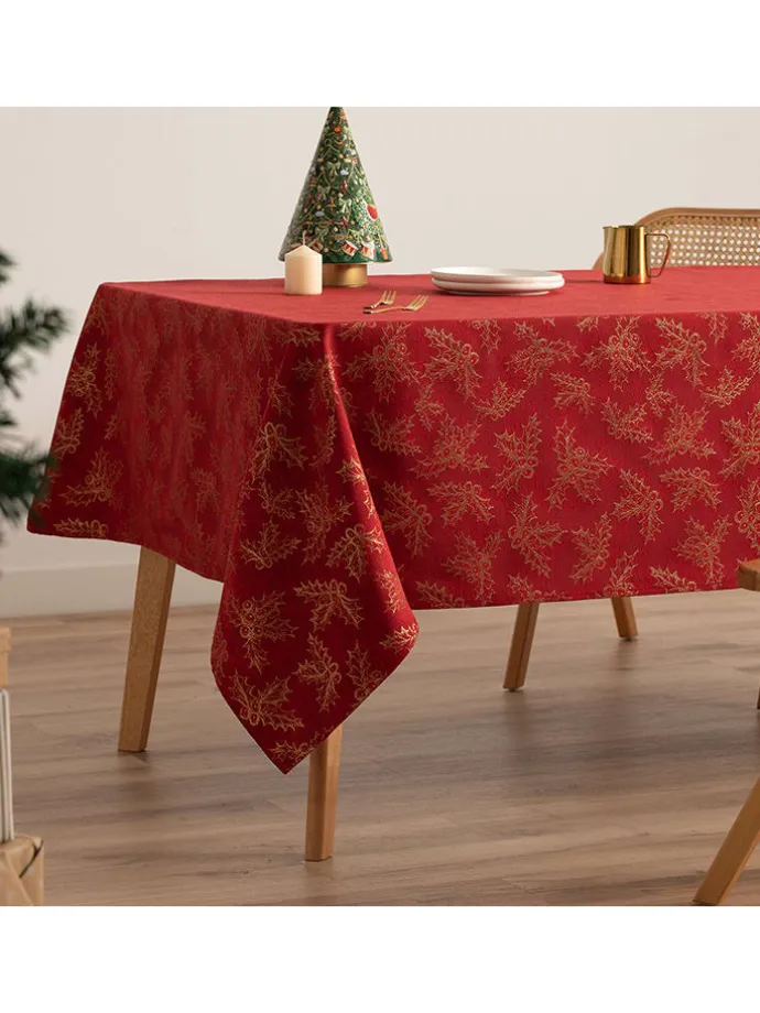 Tischdecke "Holly" in Rot