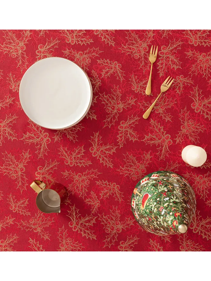Tischdecke "Holly" in Rot