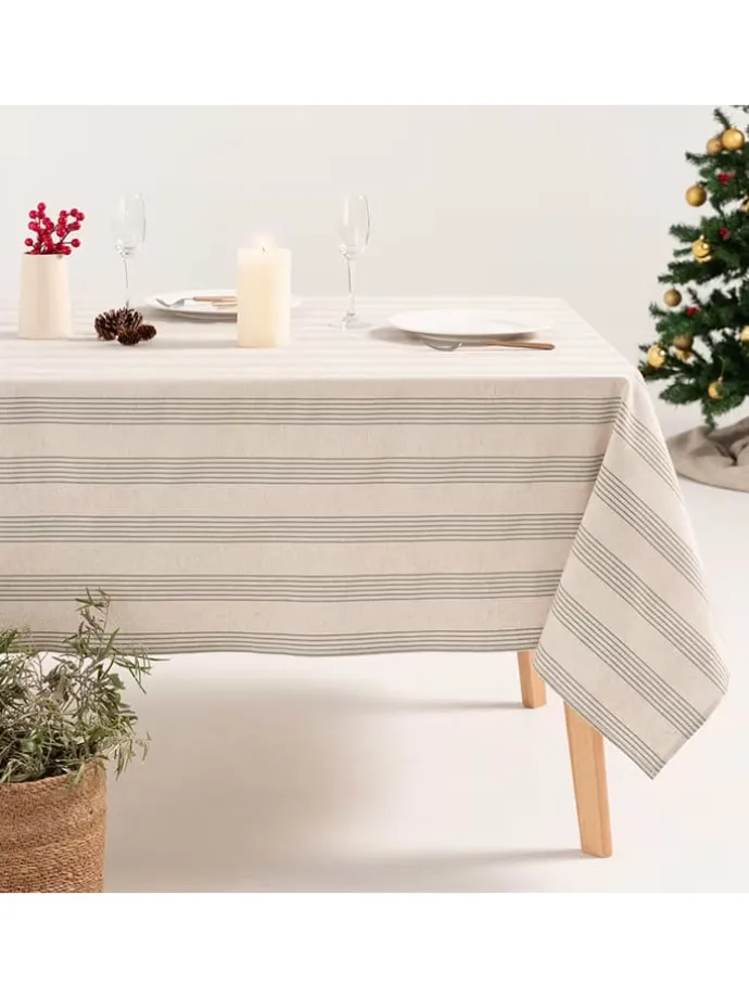 Tischdecke ''Holwin'' in Beige/ Grün