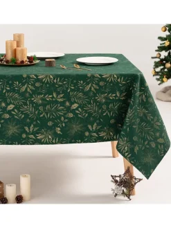 Tischdecke in Grün/ Gold