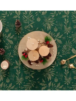 Tischdecke in Grün/ Gold