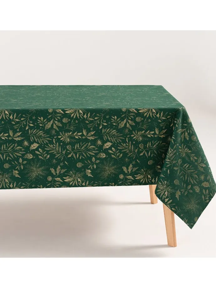 Tischdecke in Grün/ Gold