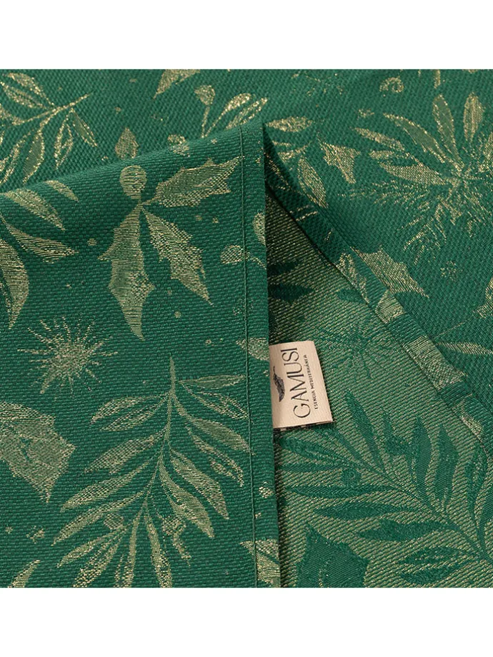 Tischdecke in Grün/ Gold