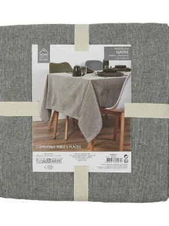 Tischdecke in Khaki - (L)250 x (B)140 cm